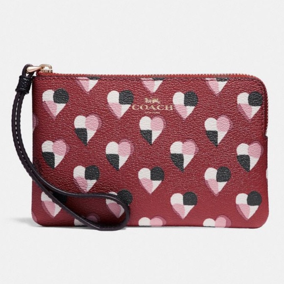 Coach Handbags - Authentic Coach Checker Heart Wristlet F26614 0718